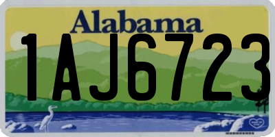 AL license plate 1AJ6723