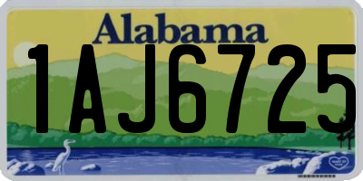 AL license plate 1AJ6725