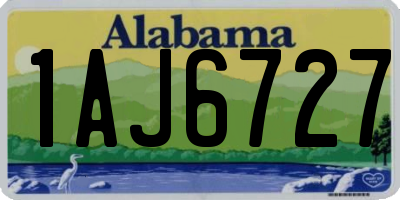 AL license plate 1AJ6727
