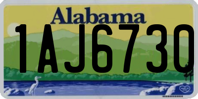 AL license plate 1AJ6730