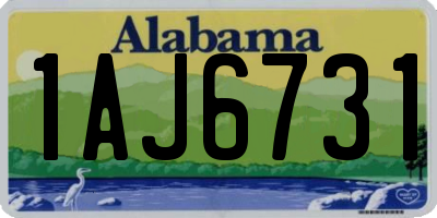AL license plate 1AJ6731