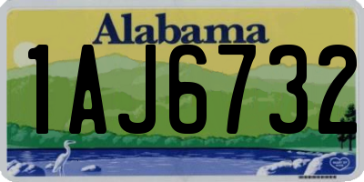 AL license plate 1AJ6732