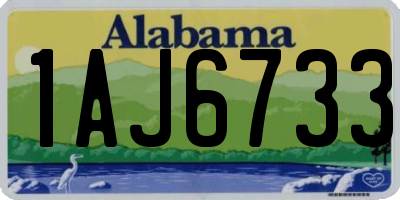 AL license plate 1AJ6733