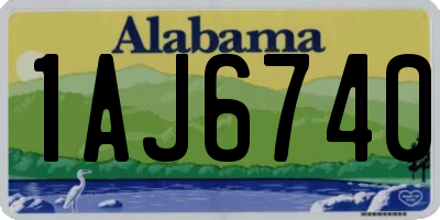 AL license plate 1AJ6740