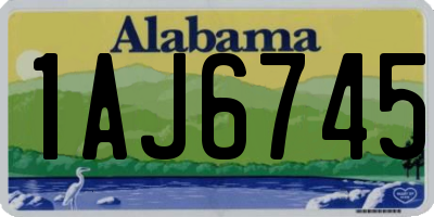 AL license plate 1AJ6745