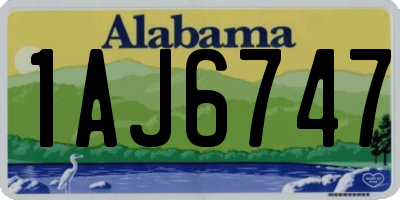 AL license plate 1AJ6747