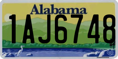 AL license plate 1AJ6748