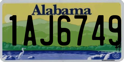 AL license plate 1AJ6749