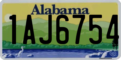 AL license plate 1AJ6754