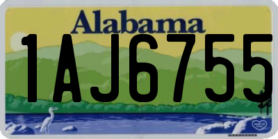 AL license plate 1AJ6755
