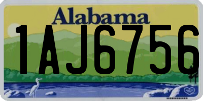 AL license plate 1AJ6756