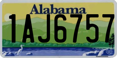 AL license plate 1AJ6757