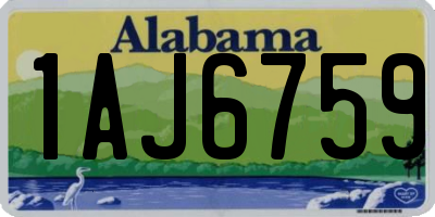 AL license plate 1AJ6759