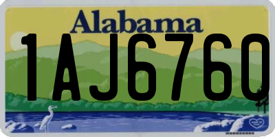 AL license plate 1AJ6760