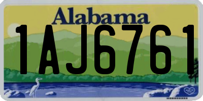 AL license plate 1AJ6761