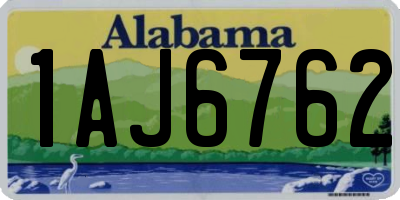 AL license plate 1AJ6762