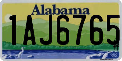 AL license plate 1AJ6765