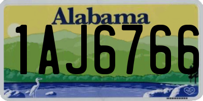 AL license plate 1AJ6766