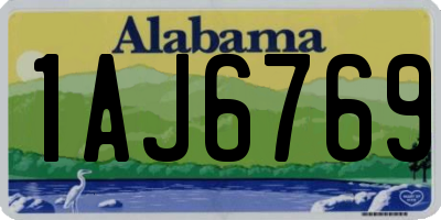 AL license plate 1AJ6769