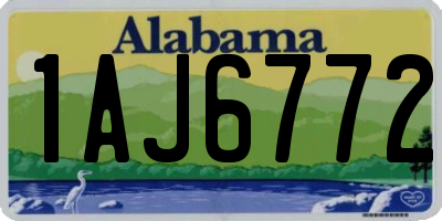 AL license plate 1AJ6772