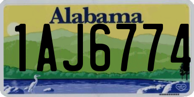 AL license plate 1AJ6774