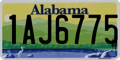 AL license plate 1AJ6775