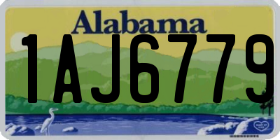 AL license plate 1AJ6779