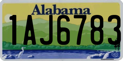 AL license plate 1AJ6783