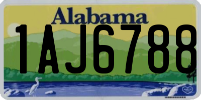 AL license plate 1AJ6788