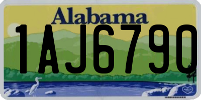 AL license plate 1AJ6790