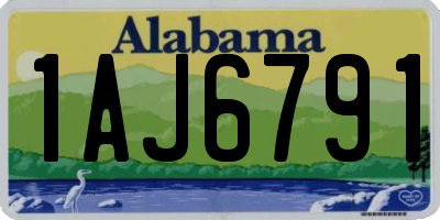 AL license plate 1AJ6791