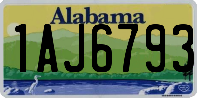 AL license plate 1AJ6793