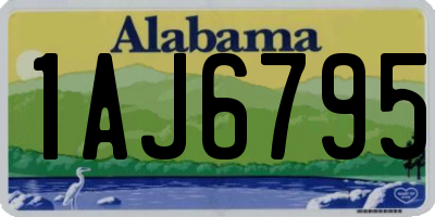 AL license plate 1AJ6795