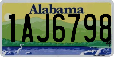AL license plate 1AJ6798