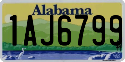AL license plate 1AJ6799