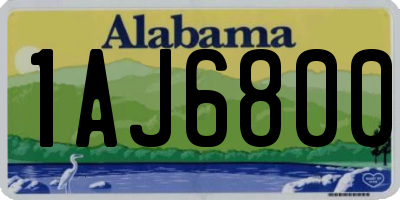 AL license plate 1AJ6800