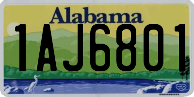 AL license plate 1AJ6801