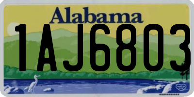 AL license plate 1AJ6803