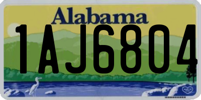 AL license plate 1AJ6804