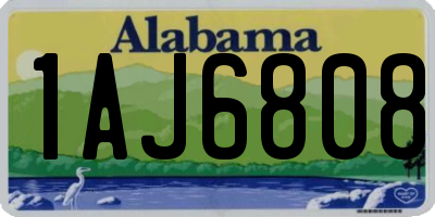 AL license plate 1AJ6808
