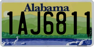 AL license plate 1AJ6811