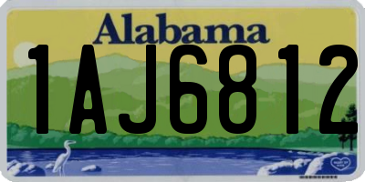 AL license plate 1AJ6812