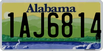 AL license plate 1AJ6814