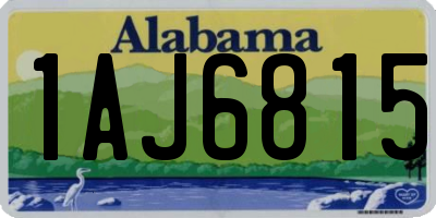 AL license plate 1AJ6815