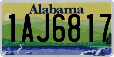 AL license plate 1AJ6817