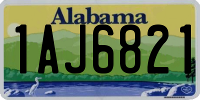 AL license plate 1AJ6821