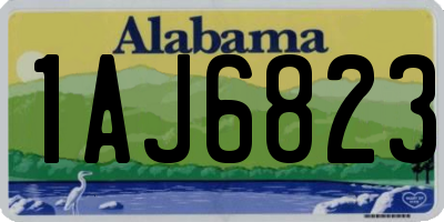 AL license plate 1AJ6823