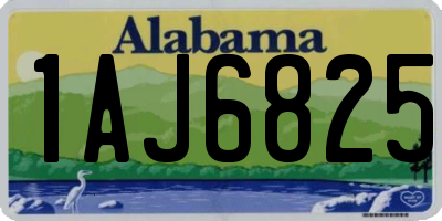 AL license plate 1AJ6825