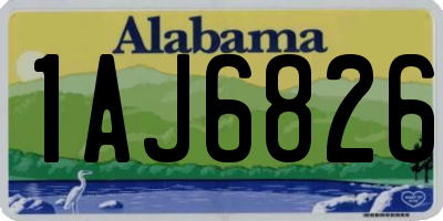 AL license plate 1AJ6826