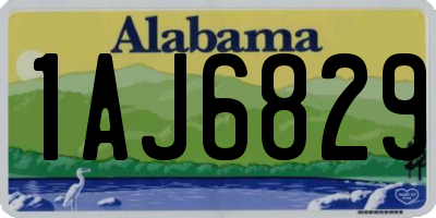 AL license plate 1AJ6829